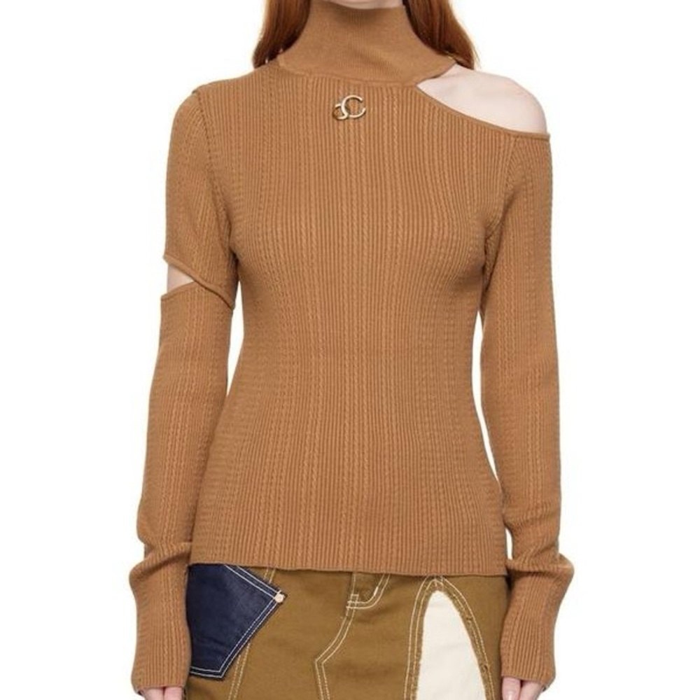ANDERSSON BELL (SSENSE exclusive) Brown JESSICA
turtleneck sweater w/ cutouts